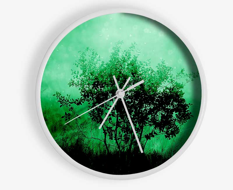 Emerald Tree Clock - Wallart-Direct UK