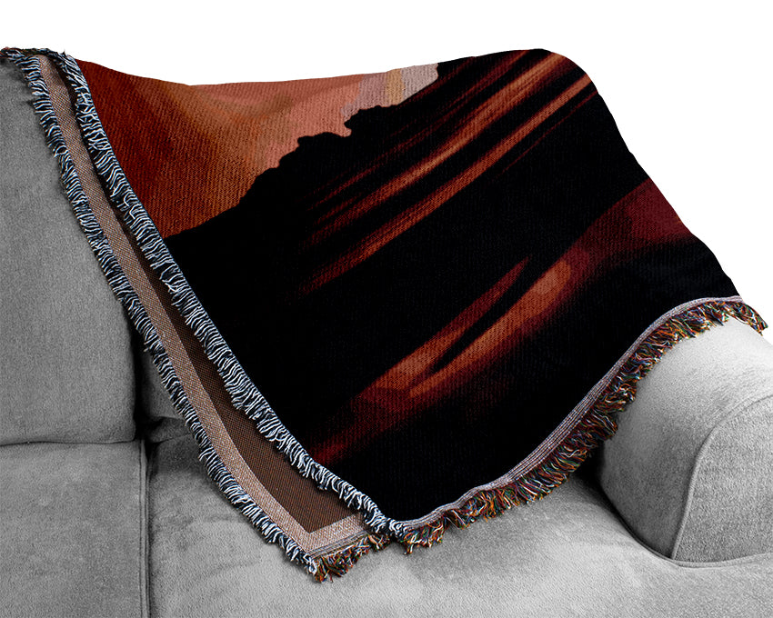 Red Night Sky Woven Blanket