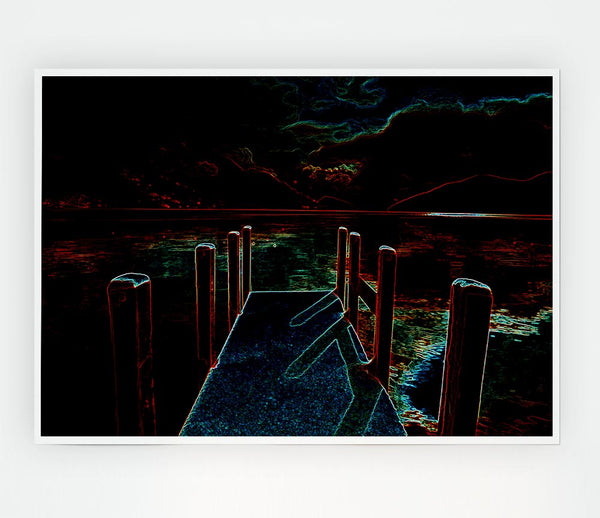 Abstract Pier Print Poster Wall Art