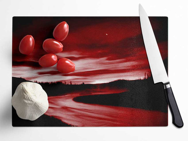 Red River Storms Glass Chopping Board