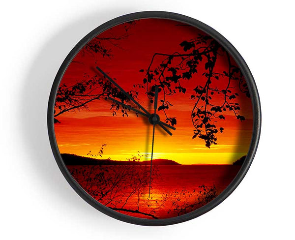 Red River Through The Trees Clock - Wallart-Direct UK