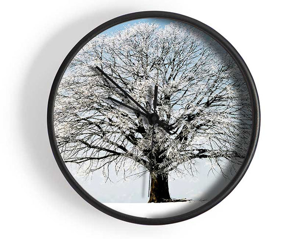 Snow Tree Clock - Wallart-Direct UK