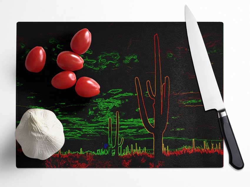 Cactus Glass Chopping Board