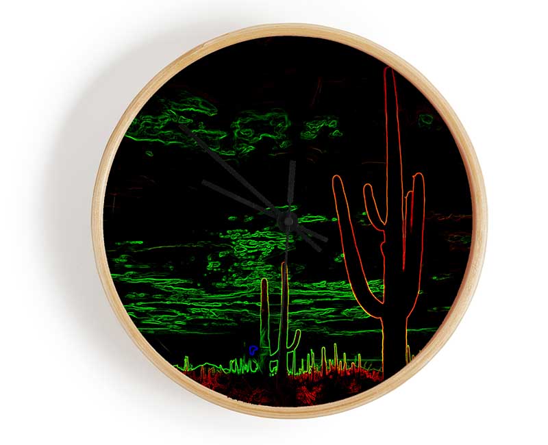 Cactus Clock - Wallart-Direct UK