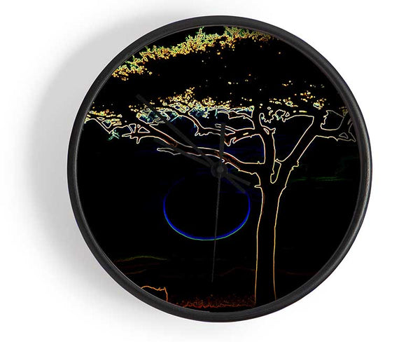 Night Tree 02 Clock - Wallart-Direct UK