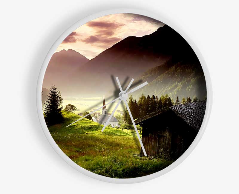 Valley Mist Clock - Wallart-Direct UK