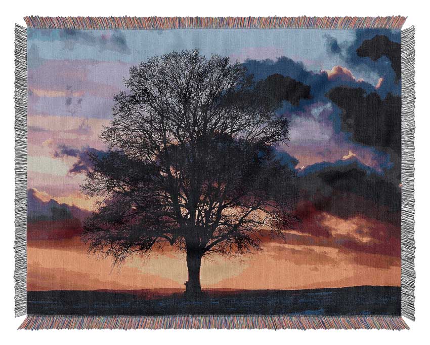 Oak Trees Light Woven Blanket