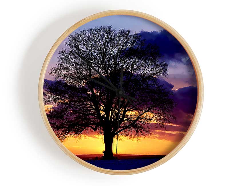 Oak Trees Light Clock - Wallart-Direct UK