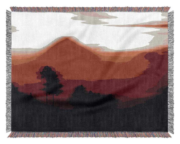 Red Pyramid Blur Woven Blanket