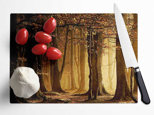 Land Of Trees Glass Chopping Board