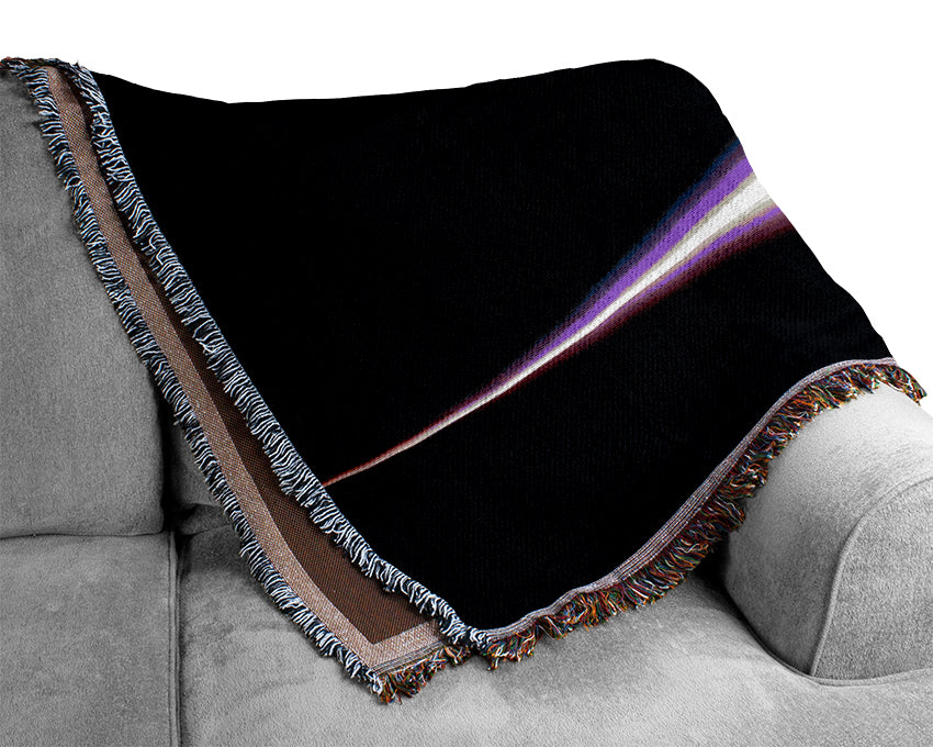 Blue Lightning Storm Pink Awakening Woven Blanket