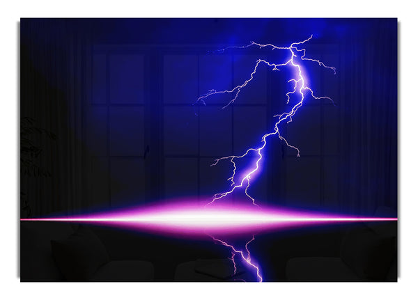 Blue Lightning Storm Pink Awakening