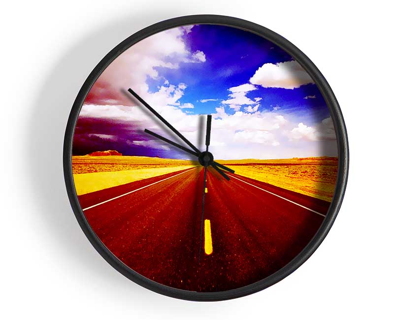 The Red Road To Nowhere Clock - Wallart-Direct UK