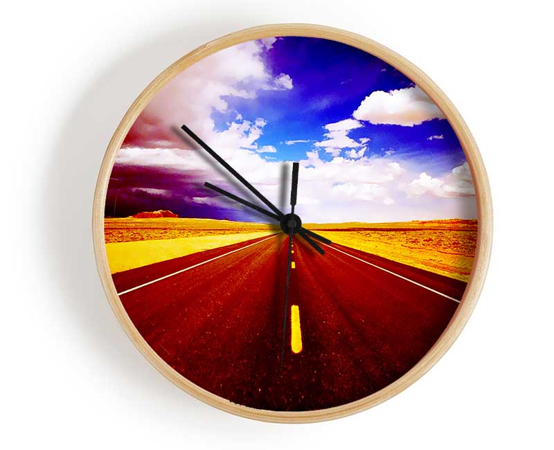 The Red Road To Nowhere Clock - Wallart-Direct UK