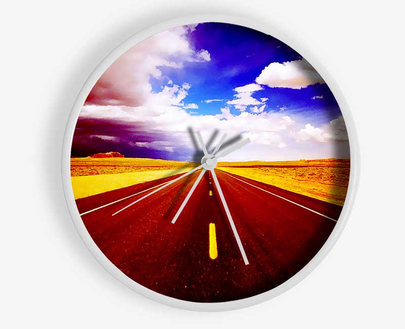 The Red Road To Nowhere Clock - Wallart-Direct UK