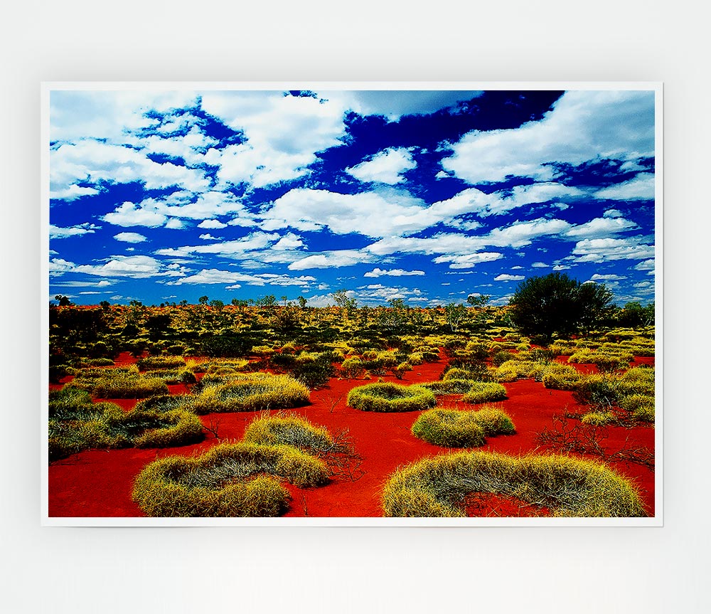 Desert Grass Print Poster Wall Art