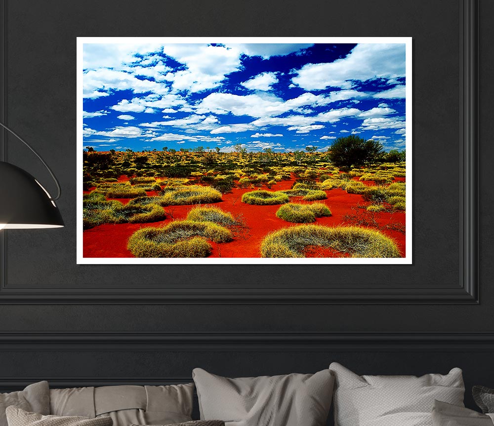 Desert Grass Print Poster Wall Art