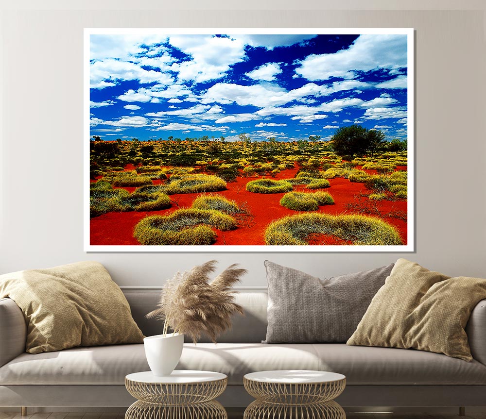 Desert Grass Print Poster Wall Art