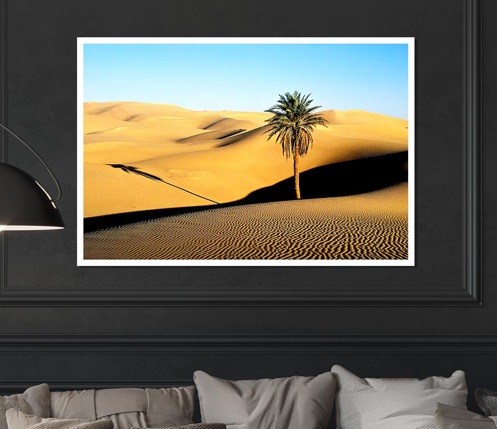 Desert Palmtree Print Poster Wall Art