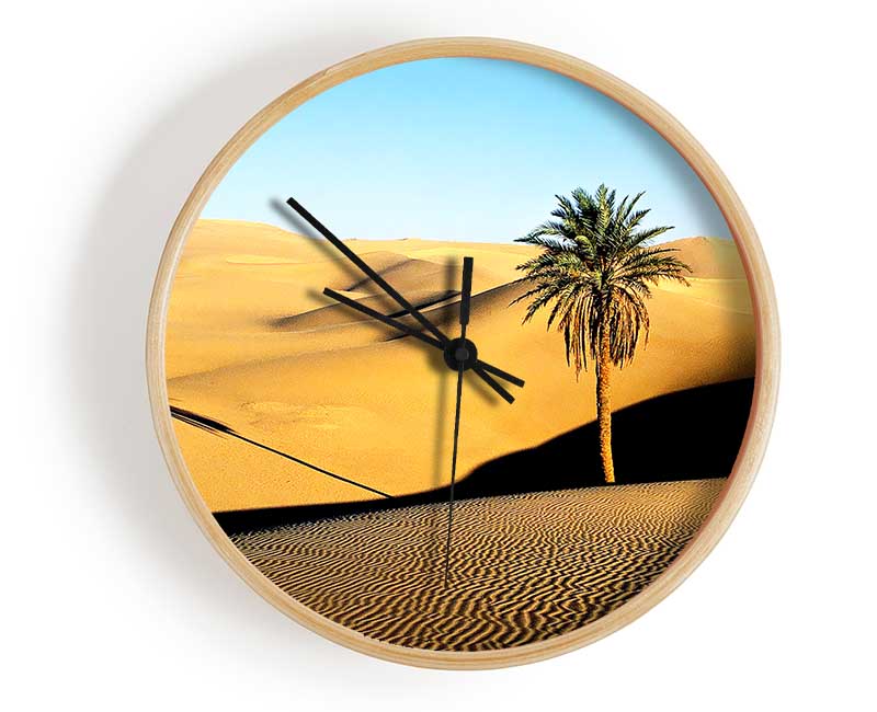 Desert Palmtree Clock - Wallart-Direct UK