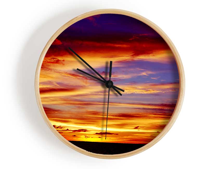 Red Sky At Night Shepherds Delight Clock - Wallart-Direct UK