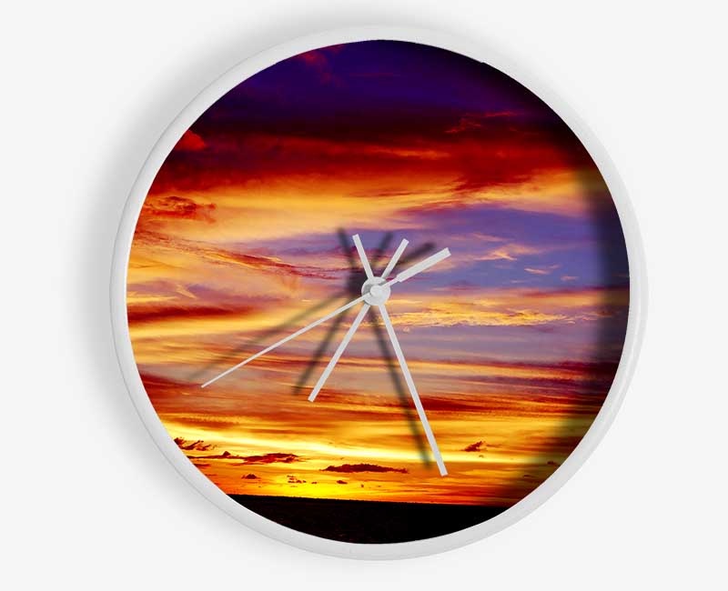 Red Sky At Night Shepherds Delight Clock - Wallart-Direct UK