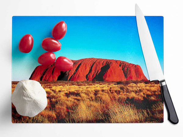 Ayres Rock Australia Glass Chopping Board