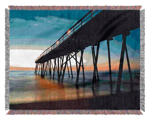 Under The Stunning Pier Woven Blanket