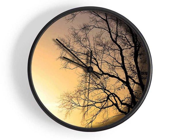 Calm Winter Sun Clock - Wallart-Direct UK