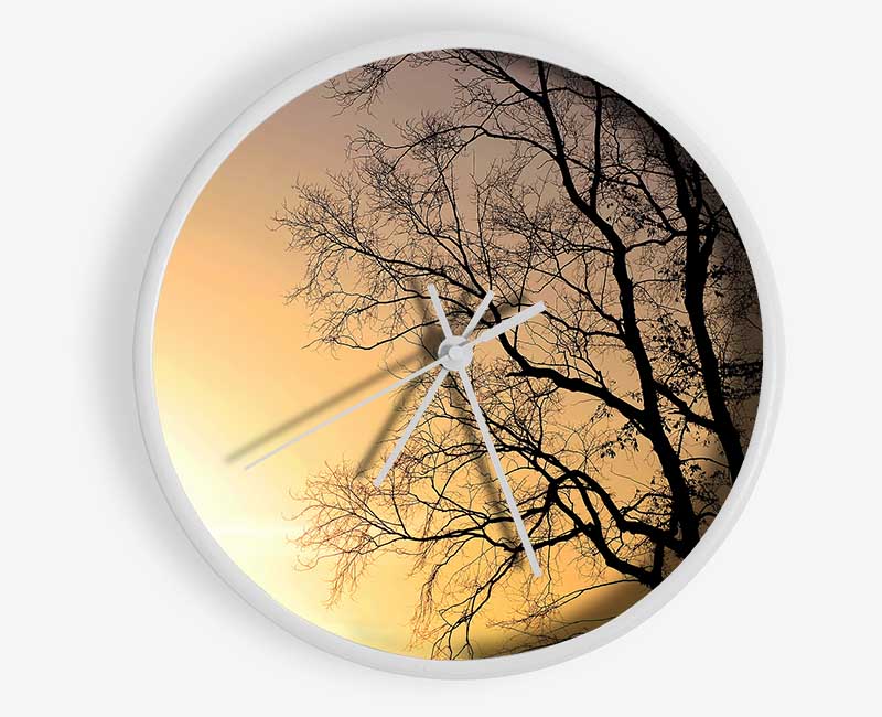 Calm Winter Sun Clock - Wallart-Direct UK