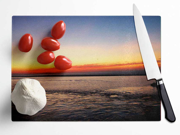 Oceans Skyline Glass Chopping Board