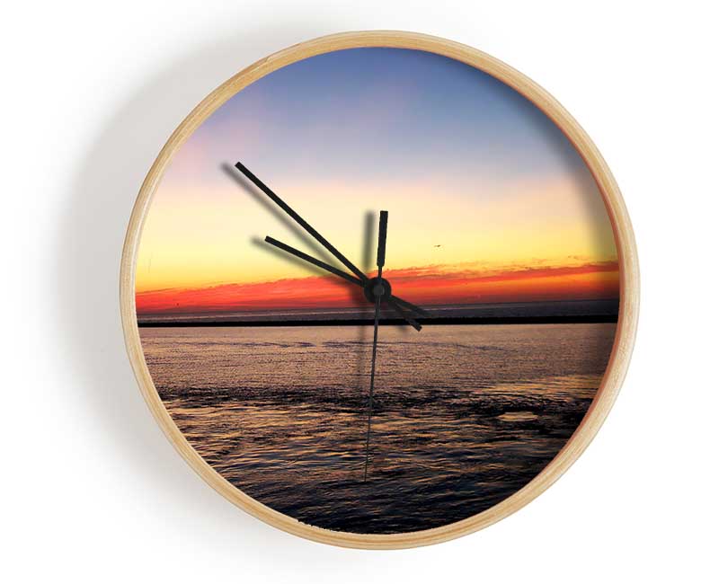 Oceans Skyline Clock - Wallart-Direct UK