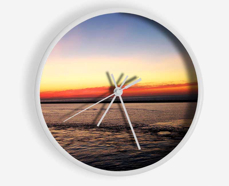 Oceans Skyline Clock - Wallart-Direct UK