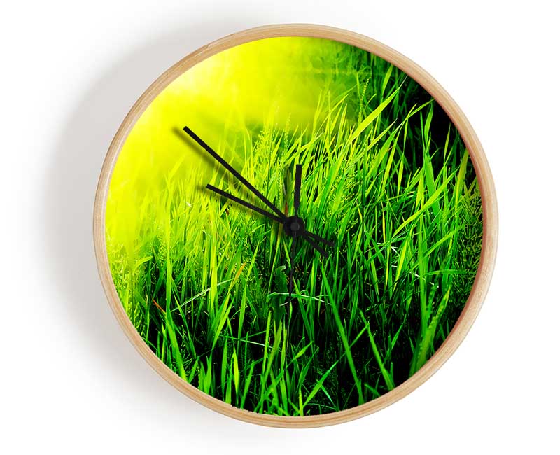 Sunbeams Through The Grass Clock - Wallart-Direct UK