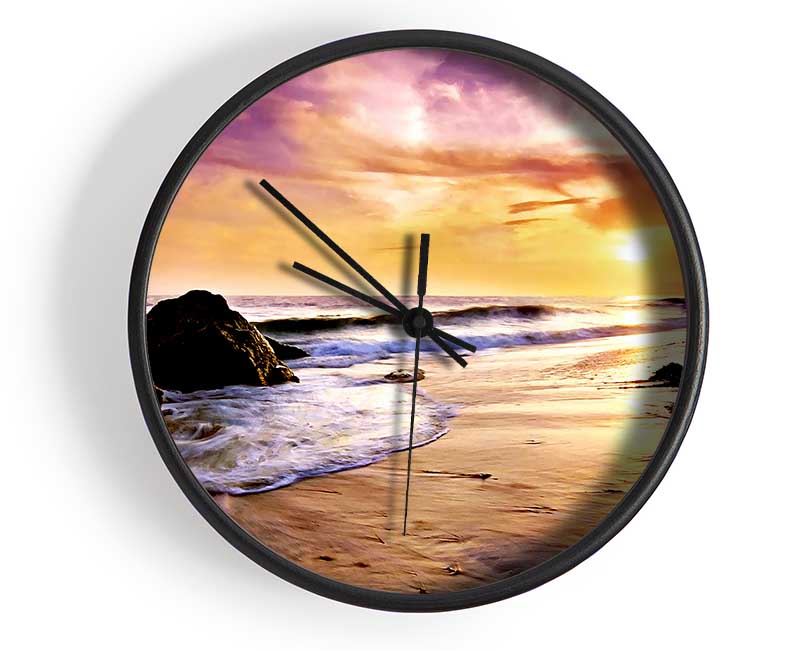 The Oceans Sunset Clock - Wallart-Direct UK