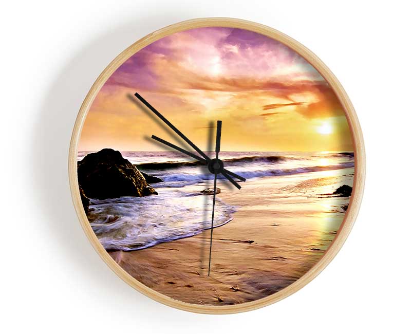 The Oceans Sunset Clock - Wallart-Direct UK