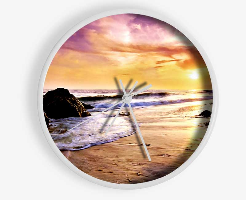 The Oceans Sunset Clock - Wallart-Direct UK