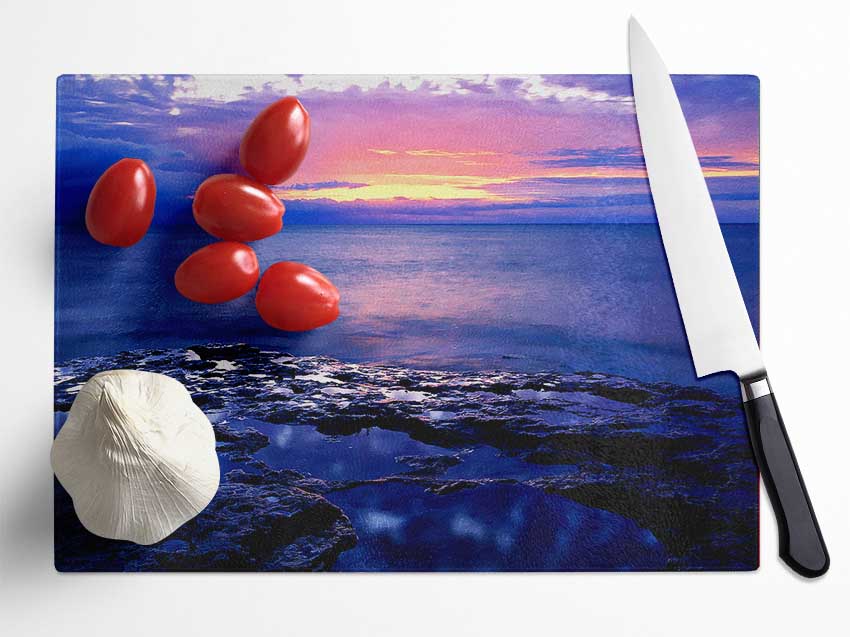 Sunrise At Brighton Beach Glass Chopping Board