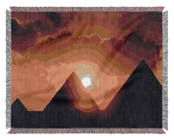 Pyramid Sunrise Woven Blanket