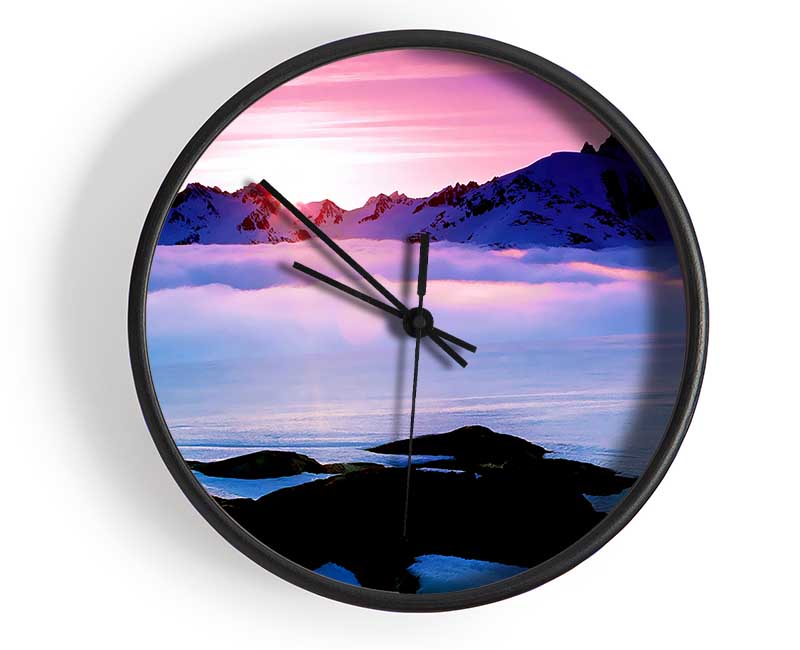 Sunrise On Top Of The World Clock - Wallart-Direct UK