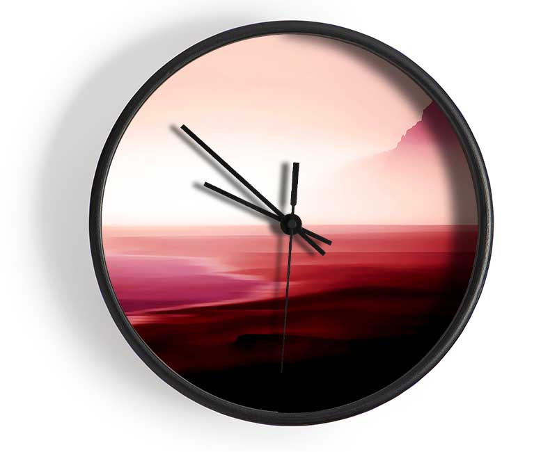 Pink Ocean Paradise Clock - Wallart-Direct UK