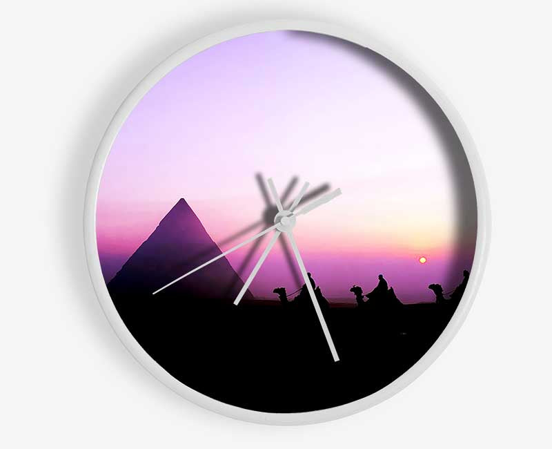 Egyptian Pyramids At First Light Clock - Wallart-Direct UK