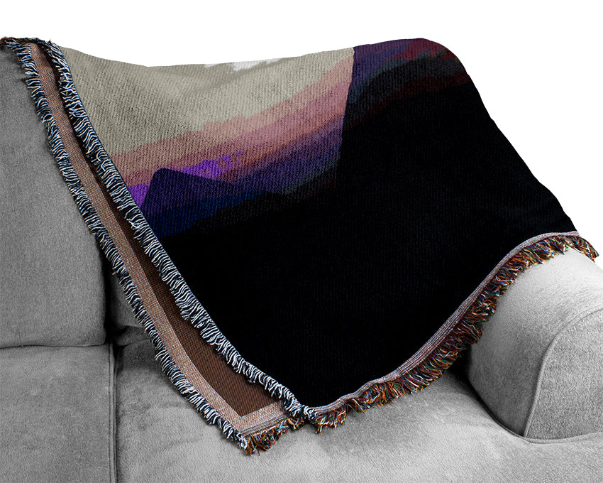 Egyptian Pyramids At First Light Woven Blanket