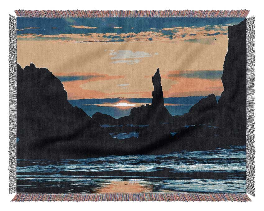 Oceans Dusk Woven Blanket