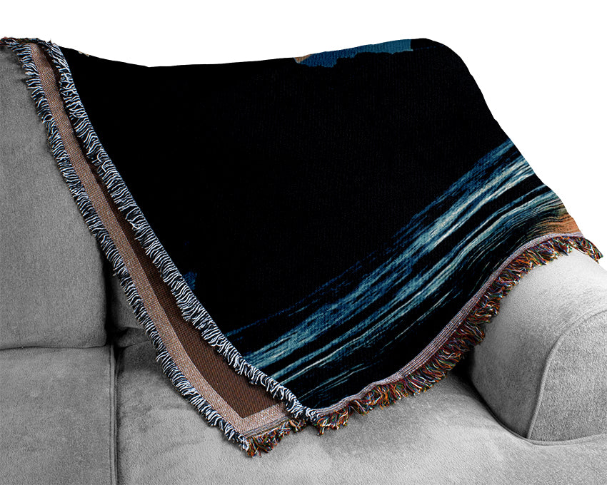 Oceans Dusk Woven Blanket