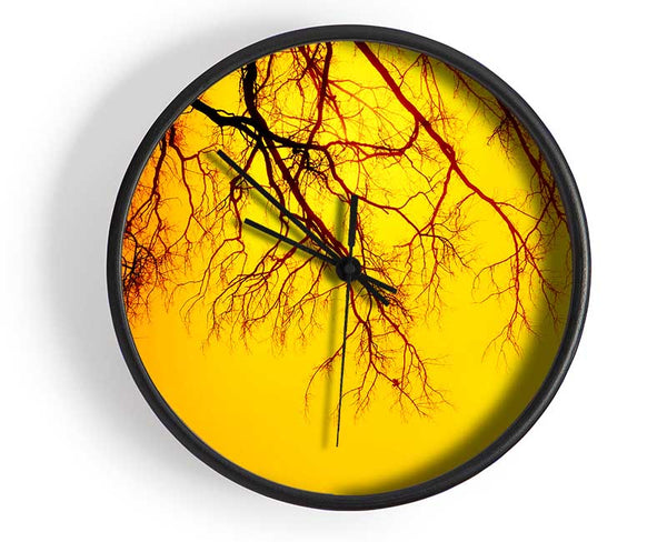 Golden Tree Branches Clock - Wallart-Direct UK