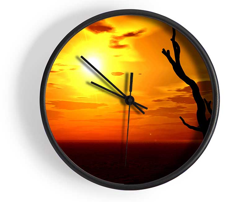 Tree Of The Desert Sun Clock - Wallart-Direct UK