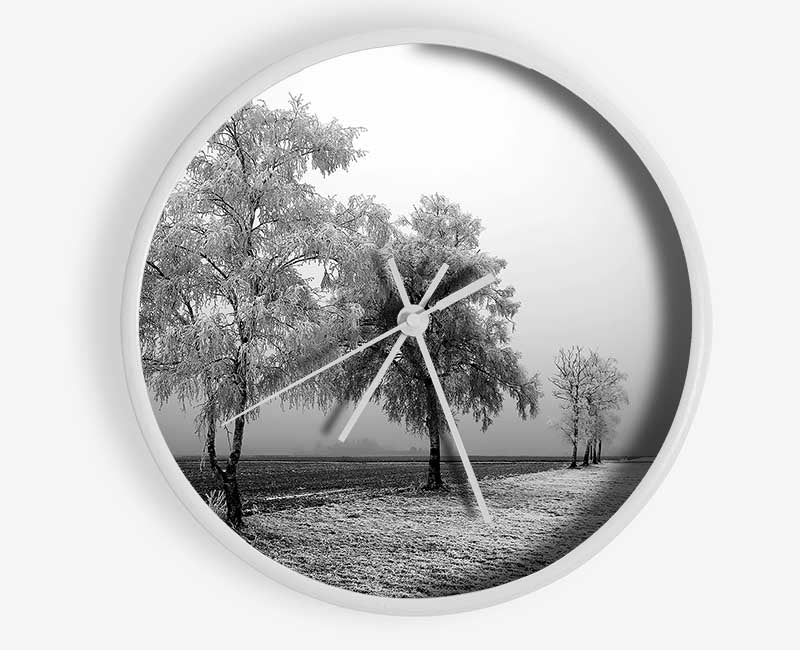 Winter Parade B n W Clock - Wallart-Direct UK