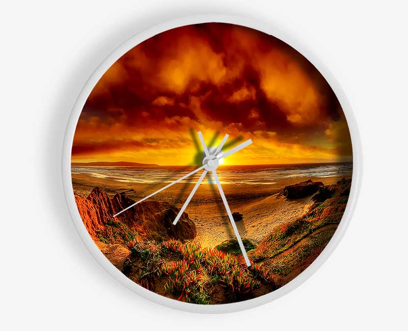 Beach Sunset Beauty Clock - Wallart-Direct UK