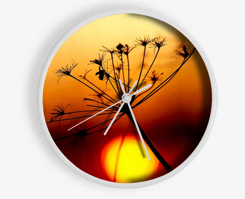 Sunset Through The Reeds Clock - Wallart-Direct UK